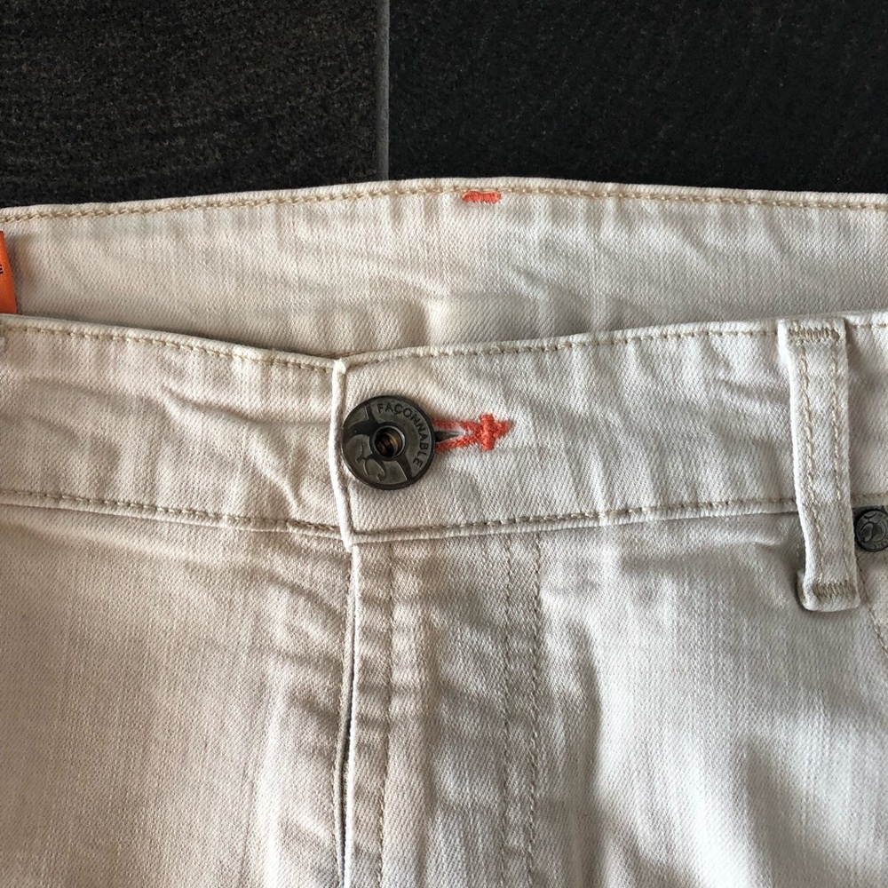 Men’s Facconable cream denim jeans